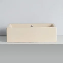 Rue Du Bain Vasque à Poser Rectangulaire - Céramique Beige Mat - 51x36 cm - Line