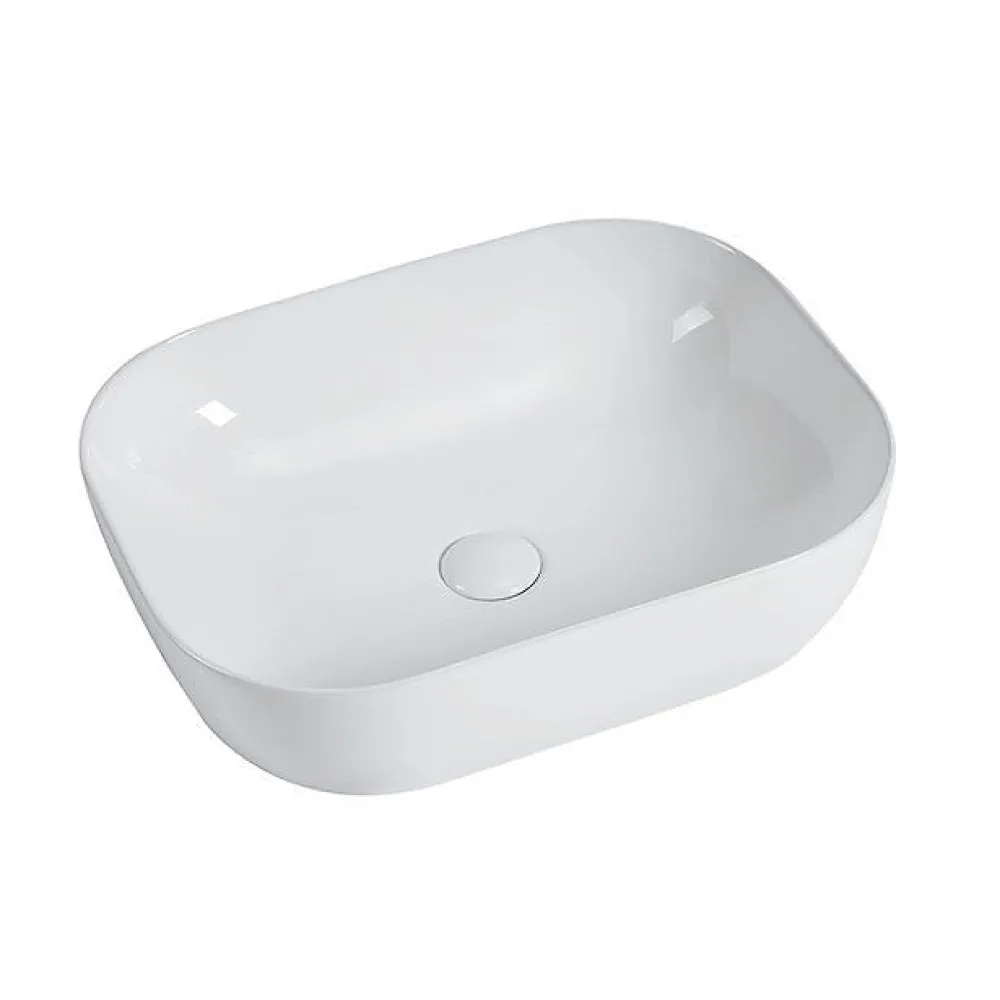 Stano Vasque à poser rectangulaire en ceramique CUARTO 3 coloris 45.5 x 32.5 cm Blanc brillant