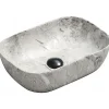 Lavabo|Silla Global Vasque à poser rectangulaire 45,5x32,5x13,5 cm, Marbre gris