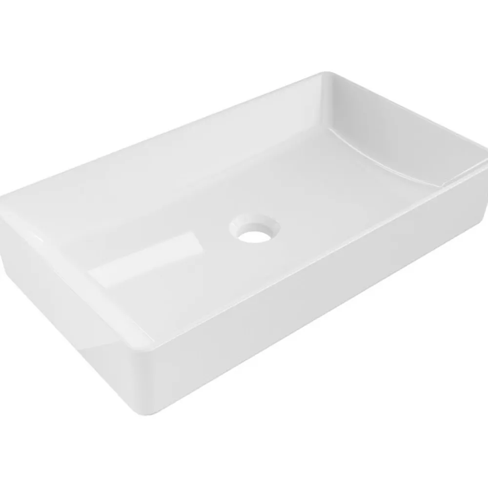 Silla Global Vasque à poser rectangulaire, céramique 62x35,5x11,5 cm Blanc