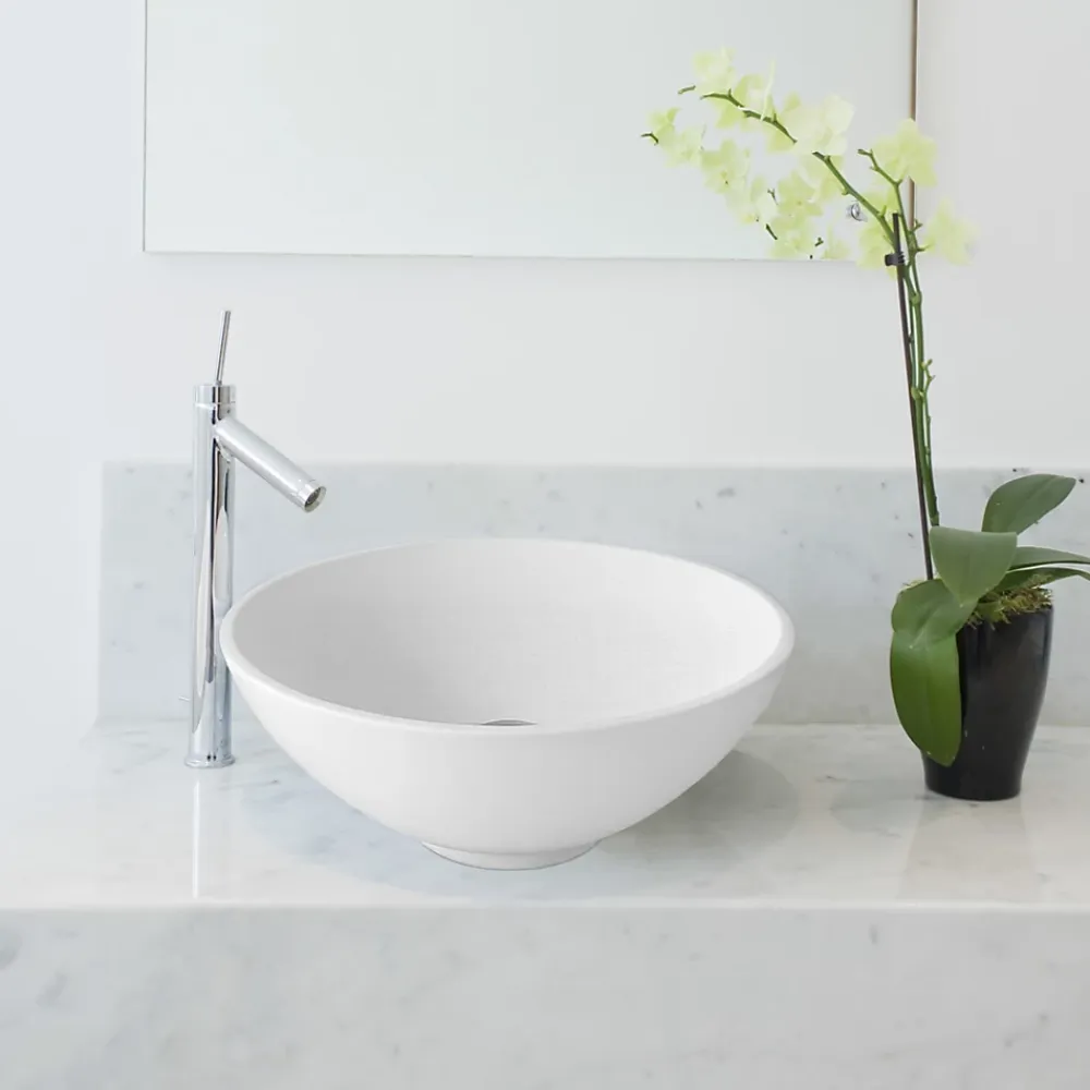 Vasque À Poser|Ambra Vasque à poser ronde 38 cm en Solid surface - Coppa
