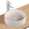 Vasque À Poser|Homesight Vasque à poser ronde béton beige Ø37 x H.12 cm Balte
