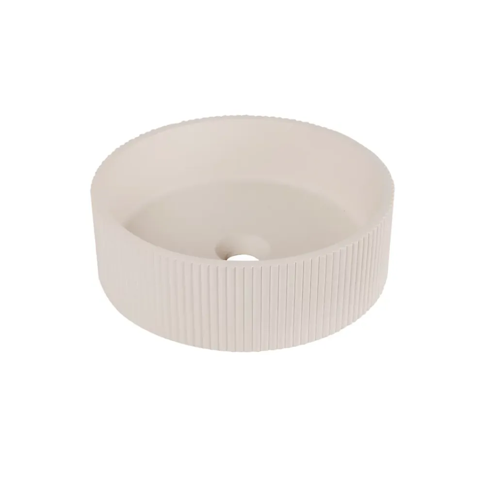 Vasque À Poser|Homesight Vasque à poser ronde béton beige Ø37 x H.12 cm Balte