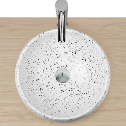 Vasque À Poser|Homesight Vasque à poser ronde coloris Terrazzo Ø40 x H.15 cm