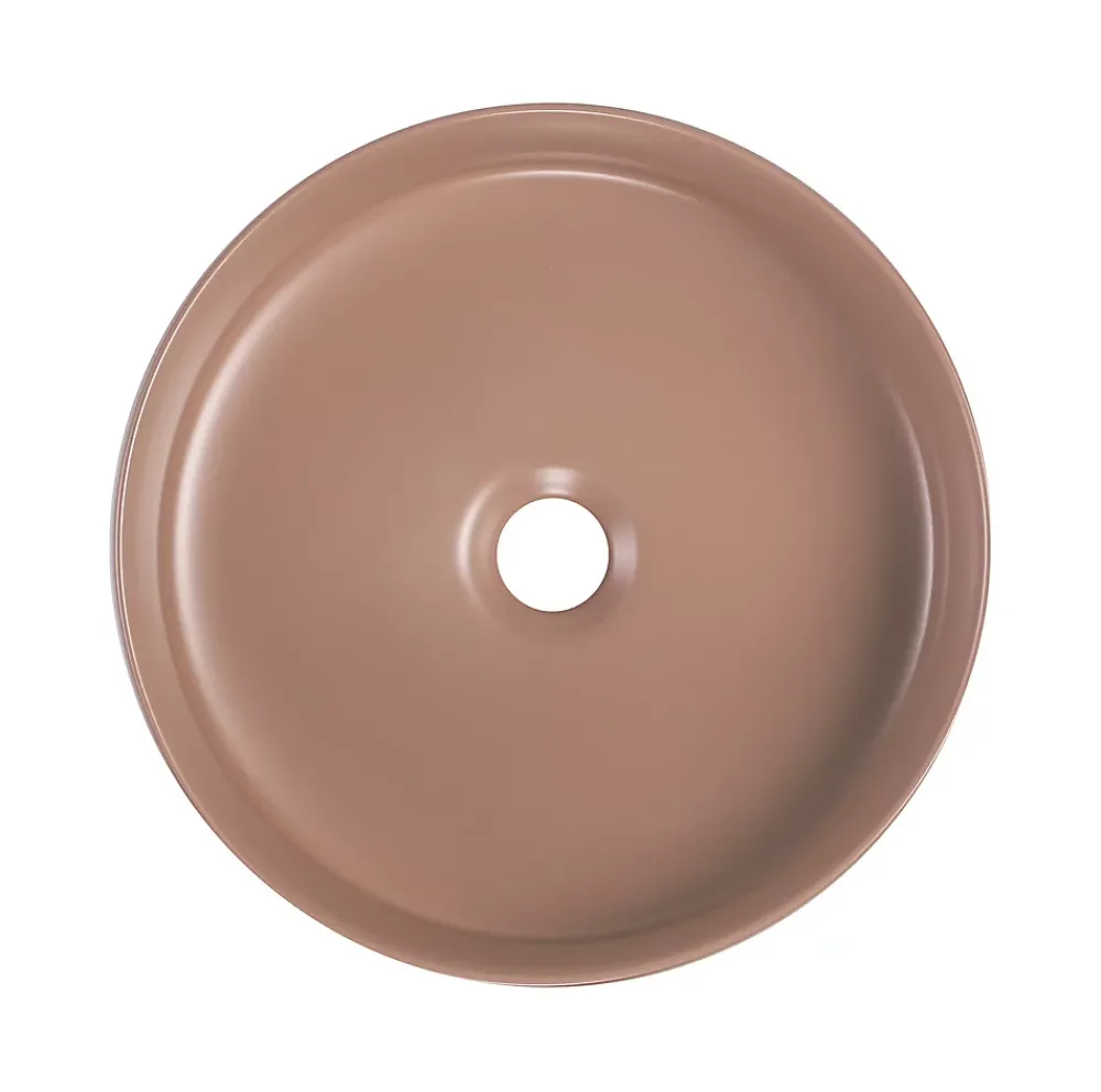 Homesight Vasque à poser ronde céramique terracotta mat Ø36 x H.12 cm Romeo