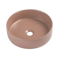 Homesight Vasque à poser ronde céramique terracotta mat Ø36 x H.12 cm Romeo