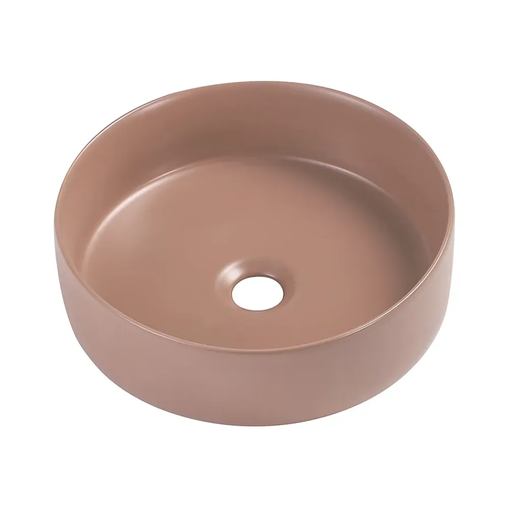 Homesight Vasque à poser ronde céramique terracotta mat Ø36 x H.12 cm Romeo