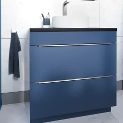 GoodHome Vasque à poser ronde céramique blanc mat Samal