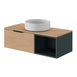 GoodHome Vasque à poser ronde céramique blanc mat Samal