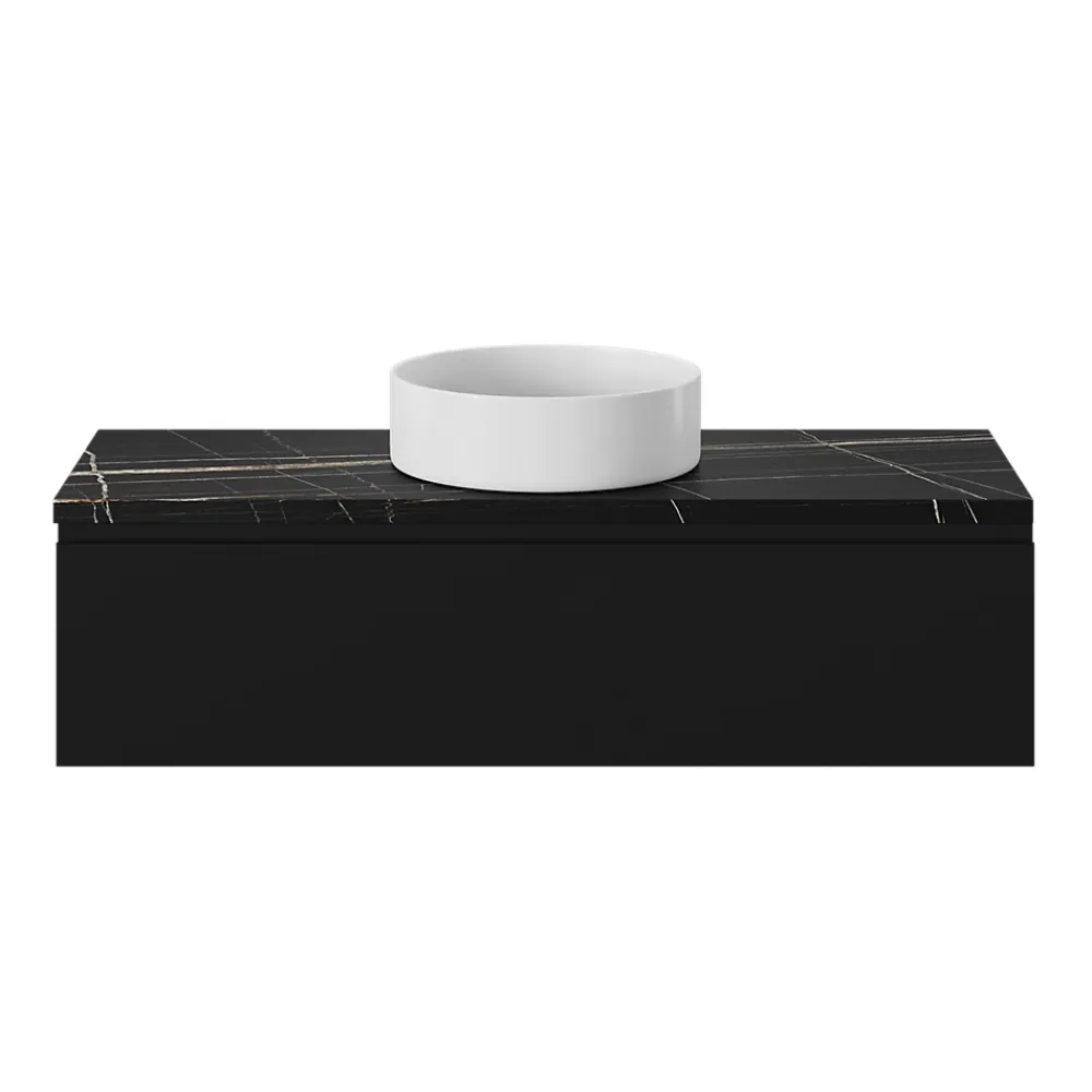 GoodHome Vasque à poser ronde céramique blanc mat Samal