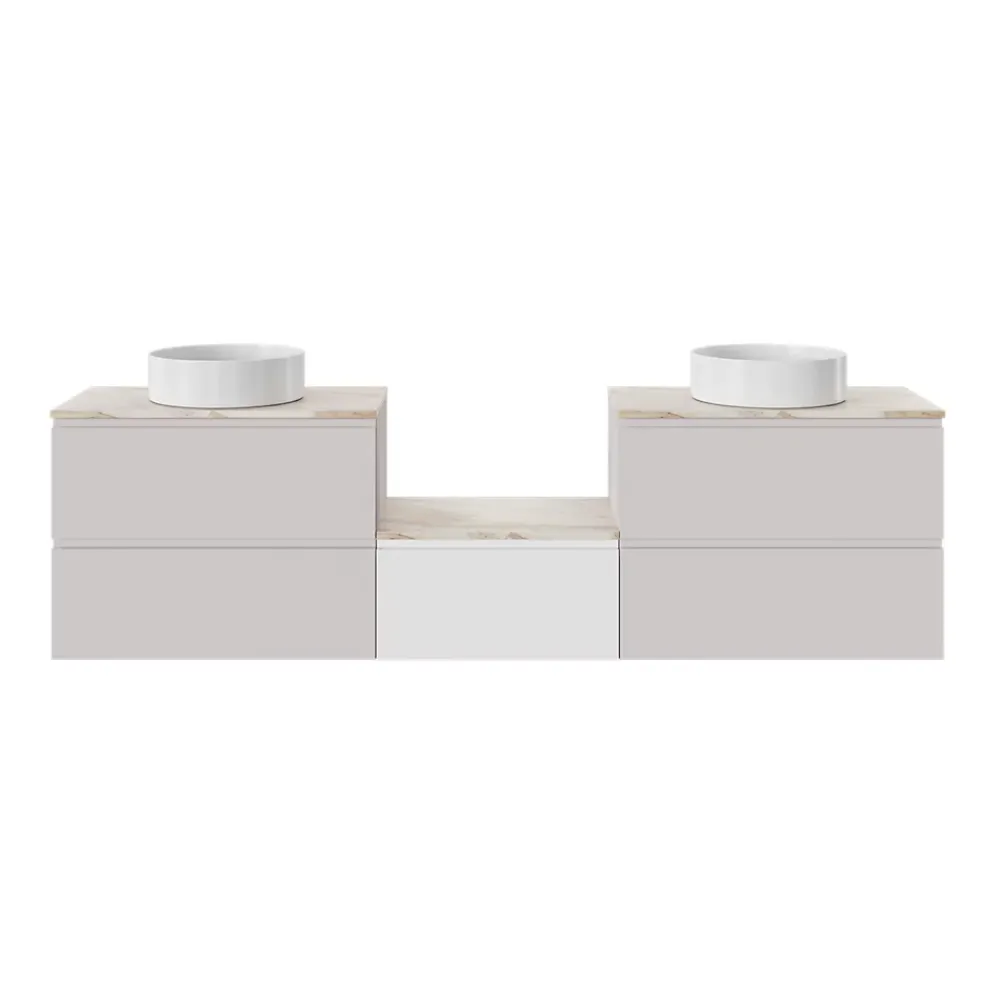 GoodHome Vasque à poser ronde céramique blanc mat Samal