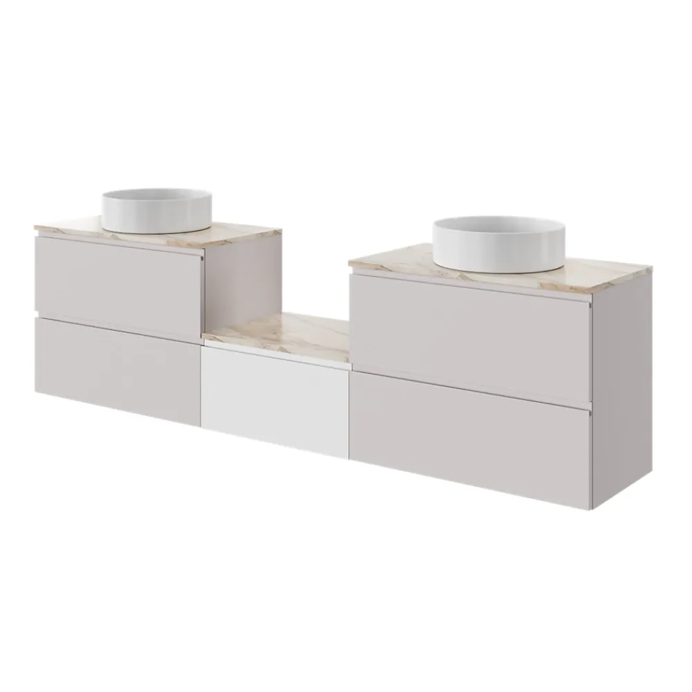 GoodHome Vasque à poser ronde céramique blanc mat Samal