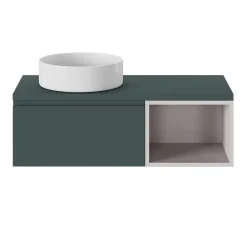 GoodHome Vasque à poser ronde céramique blanc mat Samal