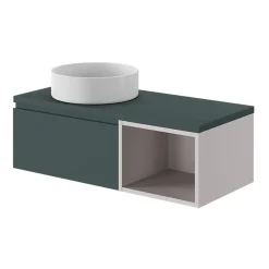 GoodHome Vasque à poser ronde céramique blanc mat Samal