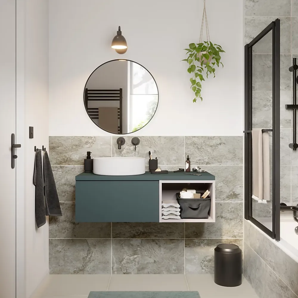 GoodHome Vasque à poser ronde céramique blanc mat Samal