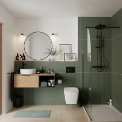 GoodHome Vasque à poser ronde céramique blanc mat Samal