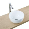 Vasque À Poser|Homesight Vasque à poser ronde céramique blanc brillant Ø30 x H.16 cm Ramy