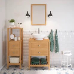 Vasque À Poser|GoodHome Vasque à poser ronde céramique blanche Nura