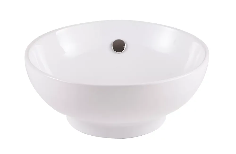 Vasque À Poser|GoodHome Vasque à poser ronde céramique blanche Nura