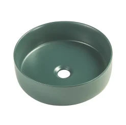 Vasque À Poser|Homesight Vasque à poser ronde céramique vert sapin mat Ø36 x H.12 cm Romeo