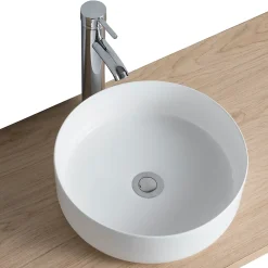 Vasque À Poser|Homesight Vasque à poser ronde céramique blanc brillant Ø36 x H.12 cm Romeo