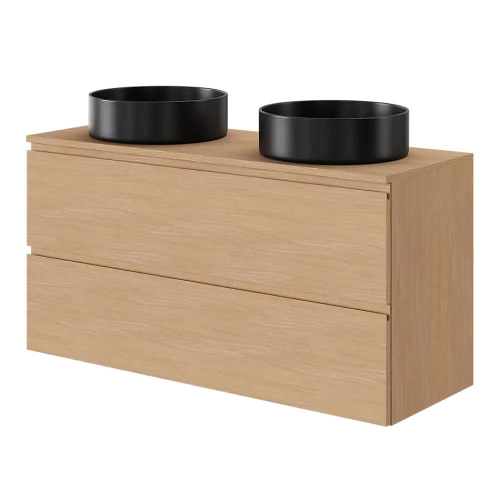 Vasque À Poser|GoodHome Vasque à poser ronde céramique noir mat Samal