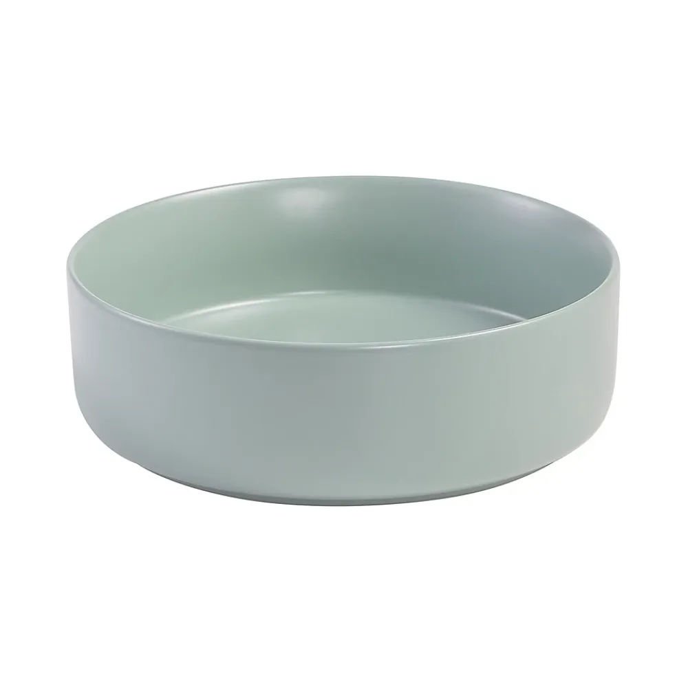 Homesight Vasque à poser ronde céramique vert sauge Ø36 x H.12 cm Romeo