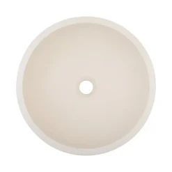 Vasque À Poser|Homesight Vasque à poser ronde céramique beige Ø36 x H.14,5 cm Emmy