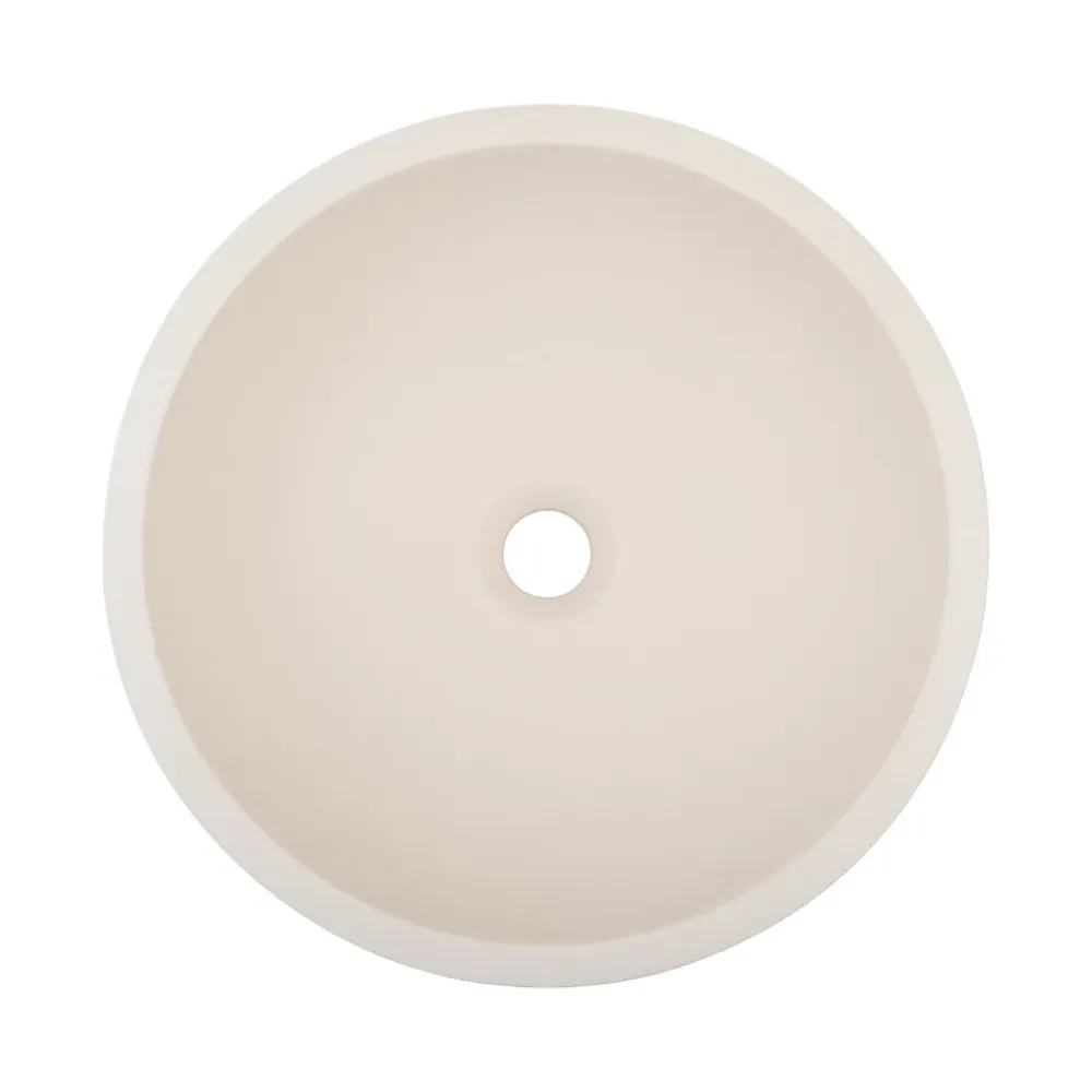 Vasque À Poser|Homesight Vasque à poser ronde céramique beige Ø36 x H.14,5 cm Emmy