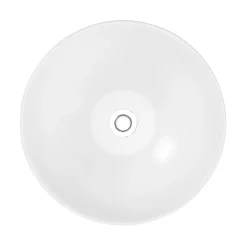 Vasque À Poser|GoodHome Vasque à poser ronde en céramique blanc Tasi
