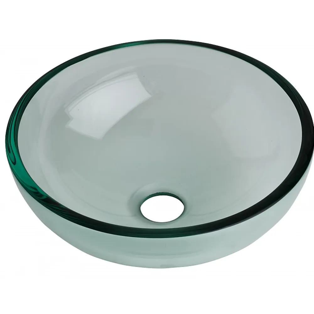 Vasque À Poser|Planète Bain Vasque à poser ronde petit diamètre 31 cm en verre transparent