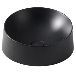 Vasque À Poser|GoodHome Vasque à poser résine Allos Noir