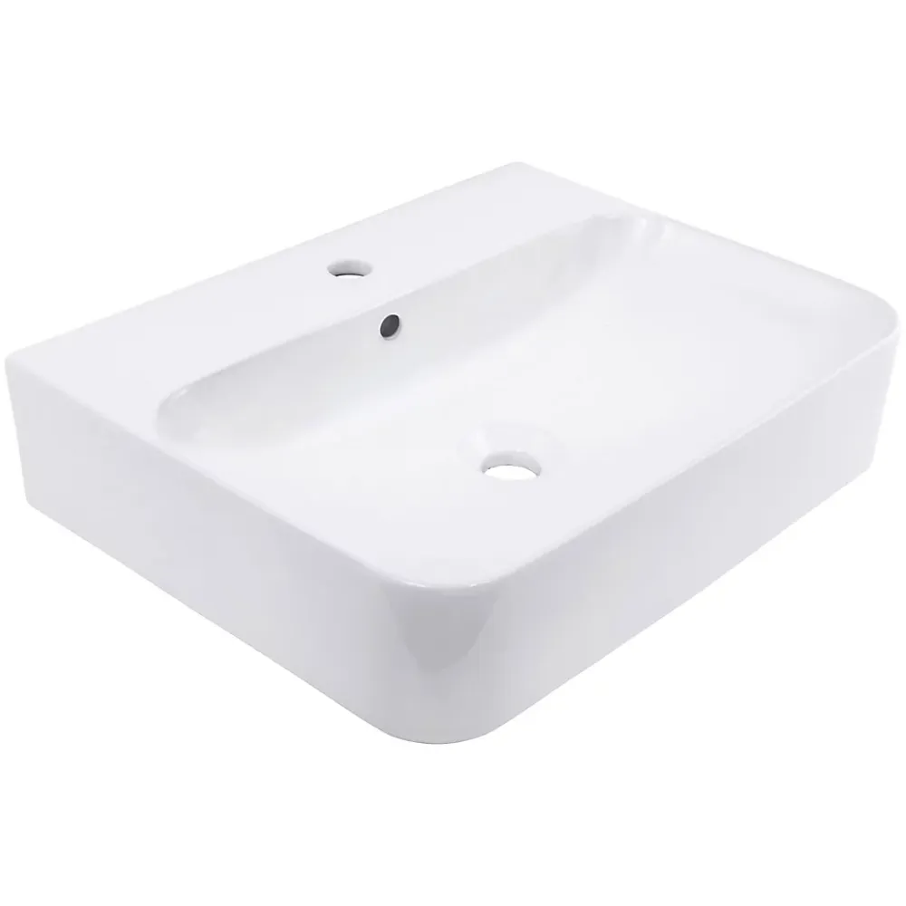 Schulte Vasque À Poser Dara - 60,5 X 47 X 14,5 Cm - Rectangulaire - Blanc