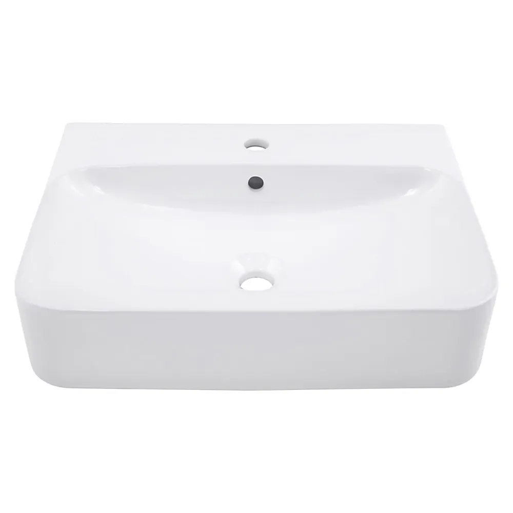 Schulte Vasque À Poser Dara - 60,5 X 47 X 14,5 Cm - Rectangulaire - Blanc