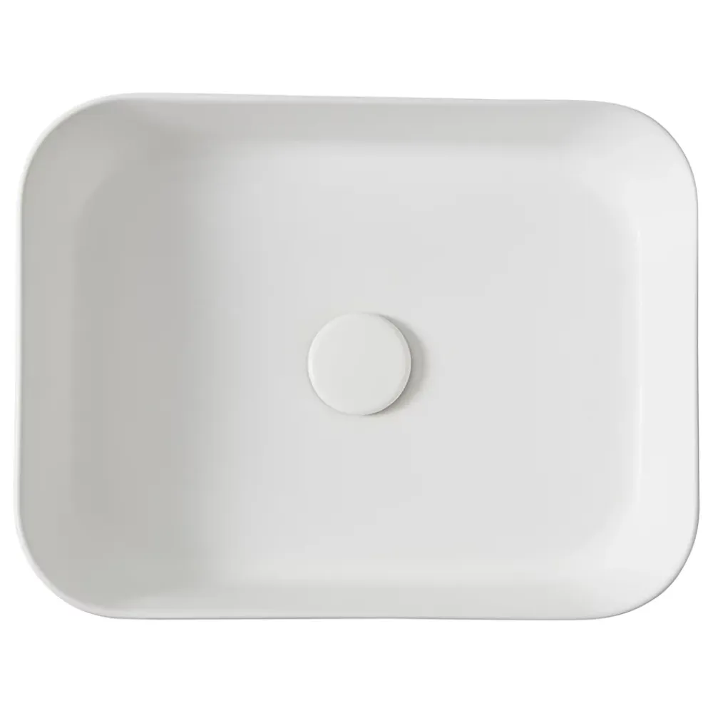 Vasque À Poser|GoodHome Vasque à poser Tekapo en résine blanc