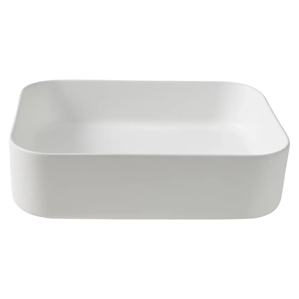 Vasque À Poser|GoodHome Vasque à poser Tekapo en résine blanc