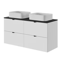 Vasque À Poser|GoodHome Vasque à poser Tekapo en résine blanc