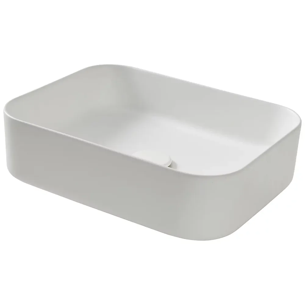 Vasque À Poser|GoodHome Vasque à poser Tekapo en résine blanc
