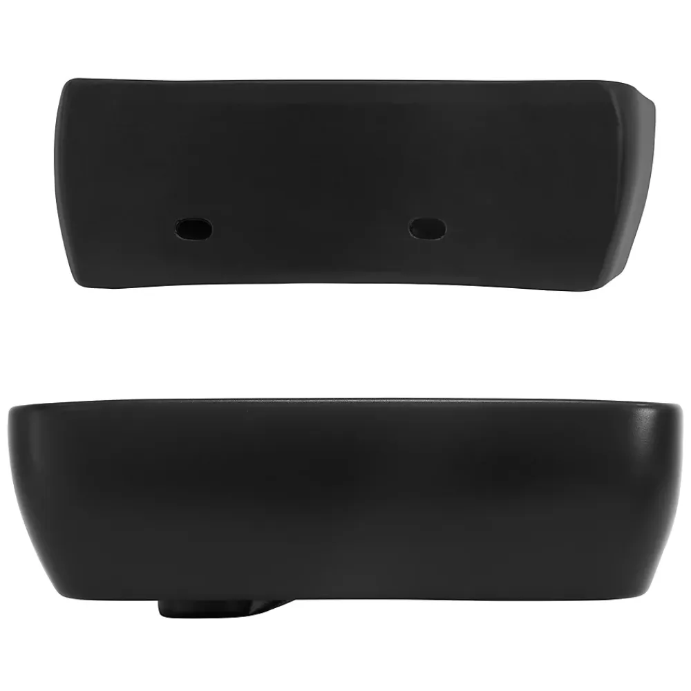 Vasque À Poser|Ml-Design Vasque a poser noir ceramique lave-main Evier pour salle de bain 450x270x130 mm