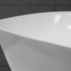 ECD Germany Vasque a poser salle de bain lavabo bol ovale blanc en ceramique 605x380x180 mm