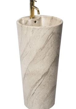 Rea Vasque Autoportante Blanka Natural Matt Beige Round