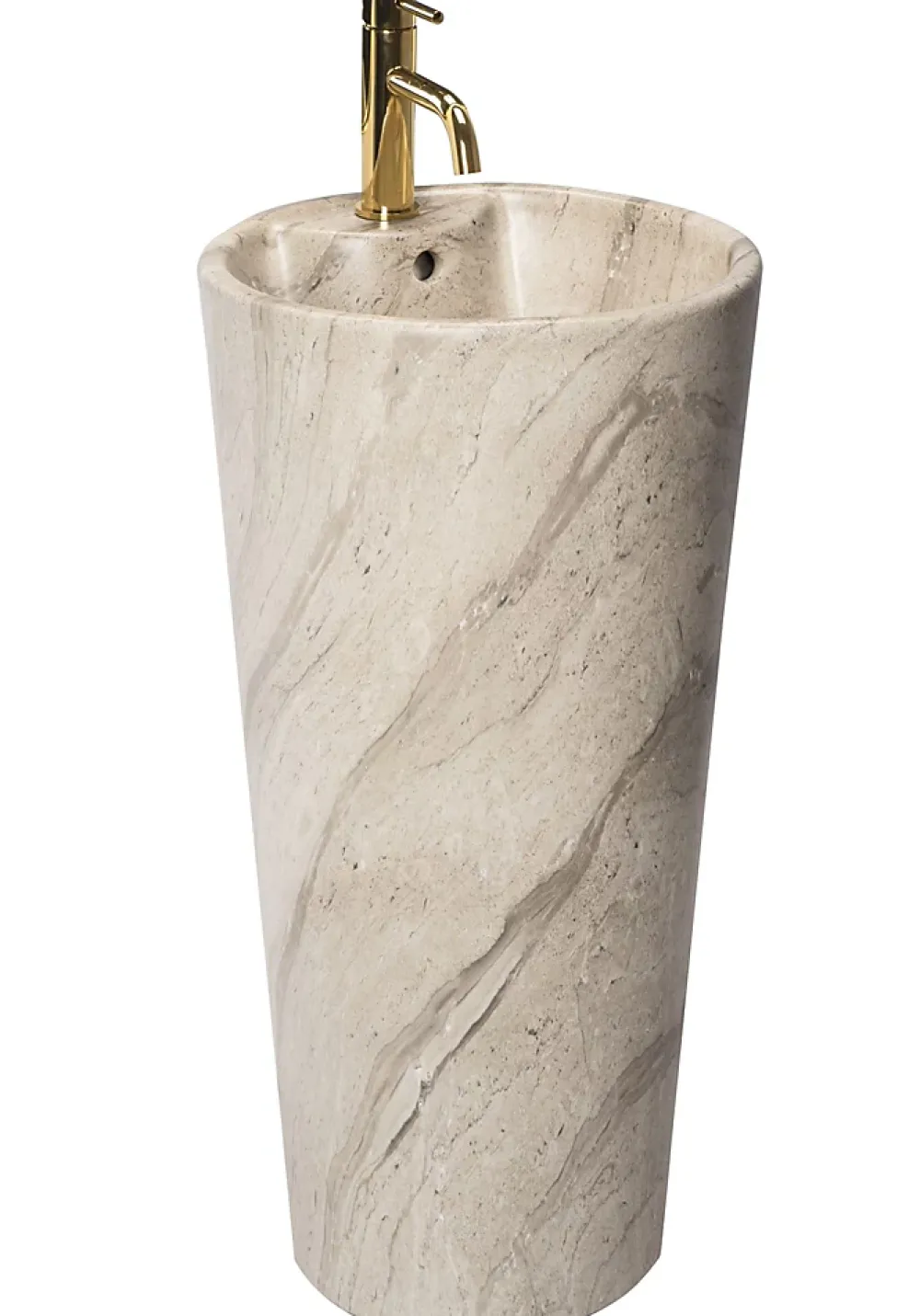 Rea Vasque Autoportante Blanka Natural Matt Beige Round