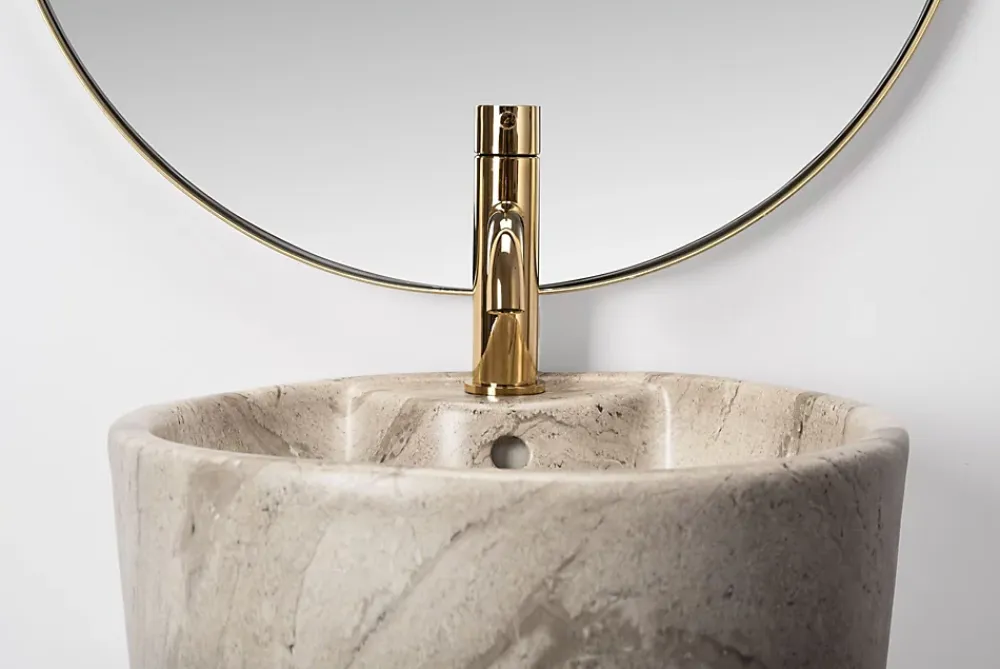 Rea Vasque Autoportante Blanka Natural Matt Beige Round