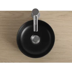 Vasque À Poser|Homesight Vasque bol en céramique diamètre 26 x H.12 cm, noir,