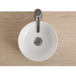 Homesight Vasque bol en céramique diamètre 26 x H.12 cm, blanc,