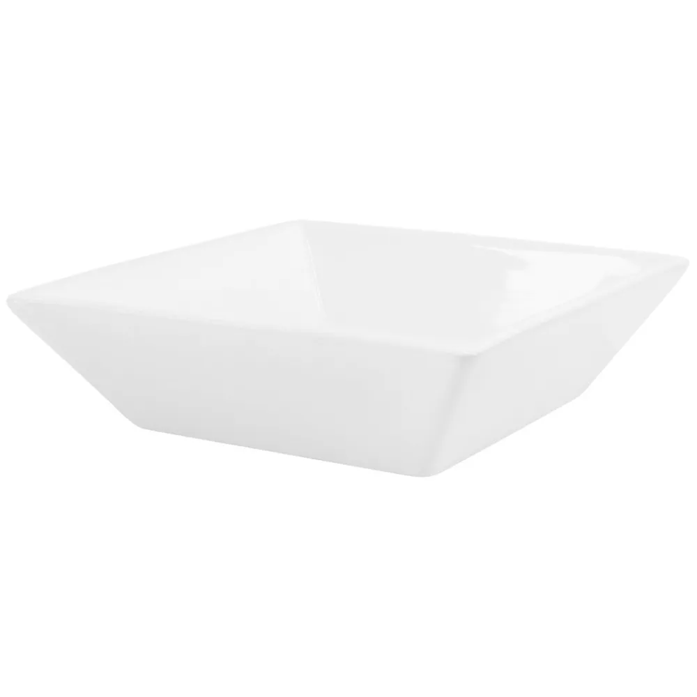 Ml-Design Vasque carré ceramique blanc lavabo a poser sur plan de toilette 410x410x120 mm
