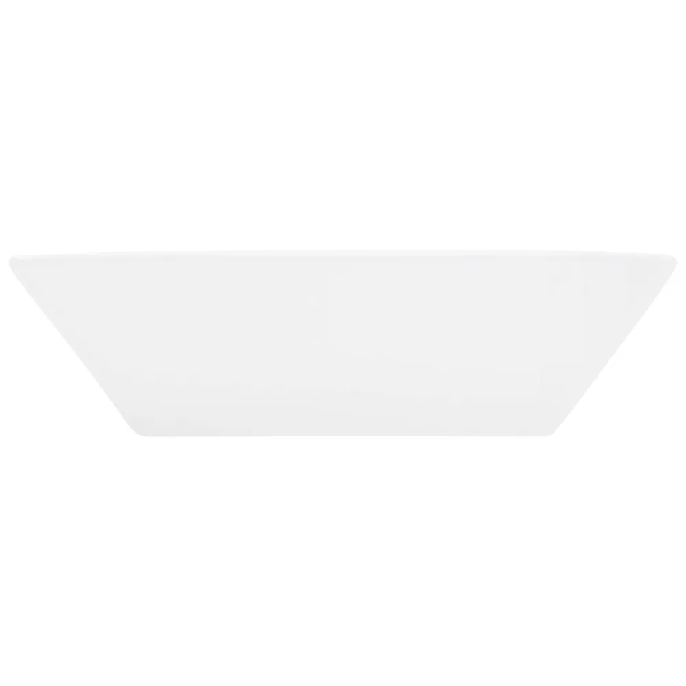 Ml-Design Vasque carré ceramique blanc lavabo a poser sur plan de toilette 410x410x120 mm