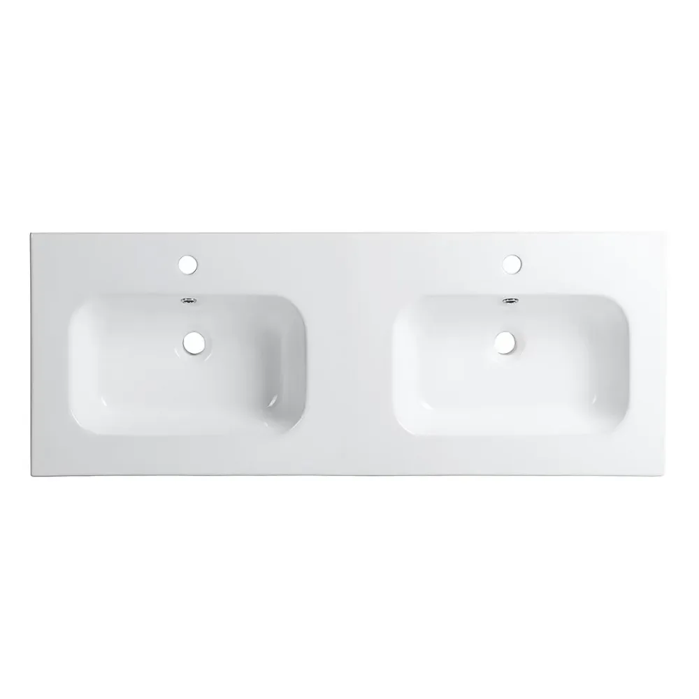 Plan Double Vasque|Bain-Bain Vasque céramique 120Cm KALI -