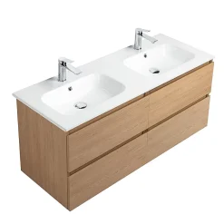 Plan Double Vasque|Bain-Bain Vasque céramique 120Cm KALI -