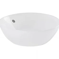 Vasque À Encastrer|Sanindusa Vasque céramique traditionnelle ronde a poser sur plan D38 Sanlife blanc